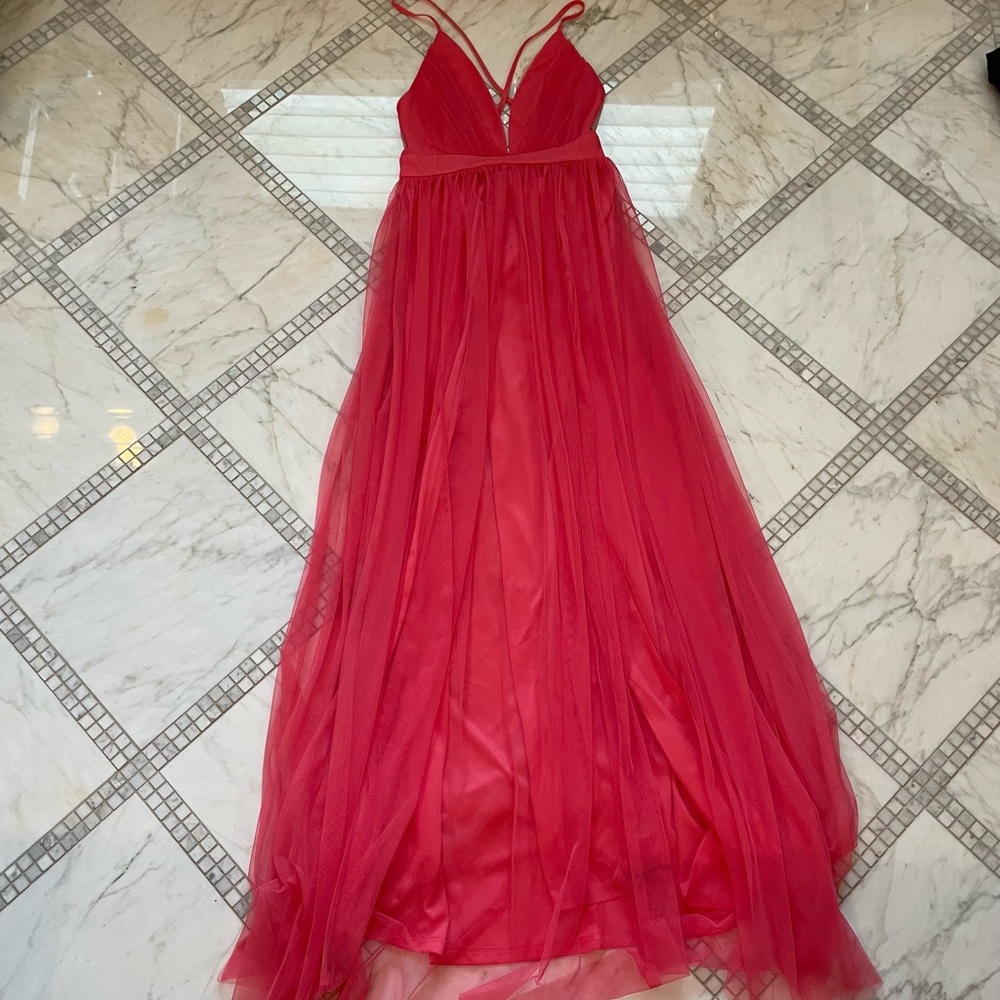 Long pink dress